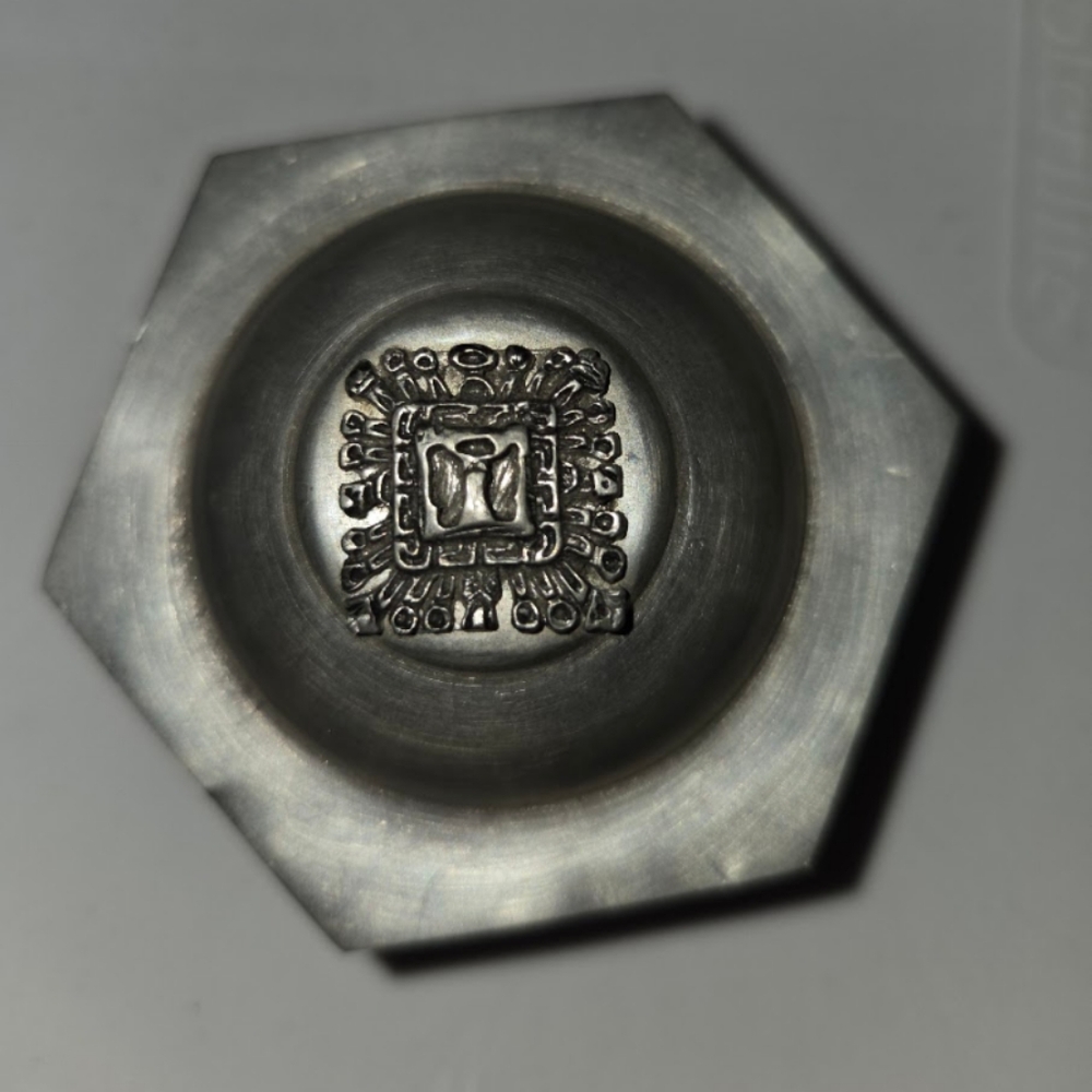 Silver Hexagonal Metal Trinket Box